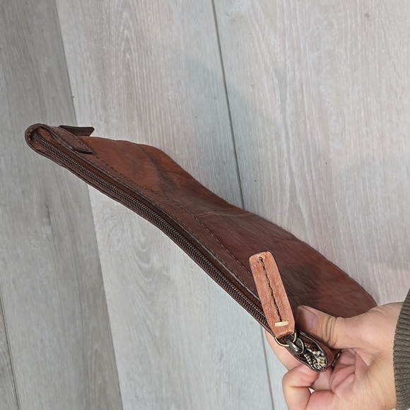 Vintage Fossil Y2K Clutch Leather Bag - Picture 6 of 9